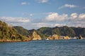 Hashigui-iwa Bridge Pillar Rocks at the Kushimoto. Wakayama prefecture. Honshu. Japan