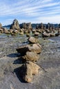 Hashigui Rocks amazing stone formations in Kushimoto Town in Kii Peninsula of Wakayama Prefecture in Japan Royalty Free Stock Photo