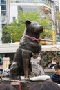 Hashiko statue with two cats in Shibuya