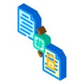 hashing algorithm isometric icon vector illustration Royalty Free Stock Photo