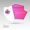 Hashtag banner abstract for background red-violet and white vector