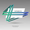 Hashtag banner abstract for background white and blue vector