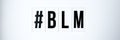 Hashtag BLM BLACK LIVES MATTER text on a white background. Protest against the end of racism, anti-racism, equality