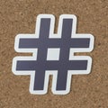 Hashtag digital media feed icon