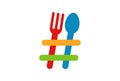 Hashtag Food Logo Symbol Design Illustration