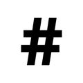 Hashtag icon concept of communication sign or customer experience. Minimal style trendy simple hash tag symbol