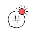 Hashtag icon. Hashtag symbol. Social Media icon. Vector illustration Royalty Free Stock Photo