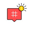 Hashtag icon. Hashtag symbol. Social Media icon. Vector illustration Royalty Free Stock Photo