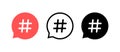 Hashtag icon. Hashtag symbol. Social Media icon. Vector illustration.