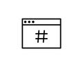 Hashtag line icon