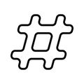 Hashtag line icon vector design Royalty Free Stock Photo