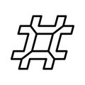 Hashtag line icon vector design Royalty Free Stock Photo