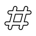 Hashtag line icon vector design Royalty Free Stock Photo