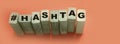 HASHTAG made with building blocks. Web searching concept Royalty Free Stock Photo