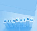 HASHTAG made with building blocks. Web searching concept Royalty Free Stock Photo