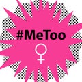 Hashtag MeToo vector illustration in comic book style.