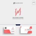 hashtag and programming code logo template Royalty Free Stock Photo