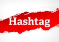 Hashtag Red Brush Abstract Background Illustration