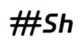 Hashtag Sh Text Icon Vector, vector design Generative AI