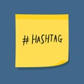 Hashtag social media concept message