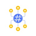 hashtag, social media vector icon