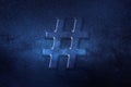 Hashtag symbol, hash tag, marketing hashtags, Influencer, Apps, social media concept, space background