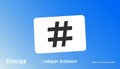 Hashtag Symbol on White Background Royalty Free Stock Photo