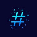 hashtag or trend topic vector icon design Royalty Free Stock Photo
