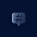 hashtag, trend topic vector icon for web Royalty Free Stock Photo