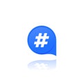 Hashtag, vector icon