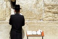 Hasidic jews by wailing wall