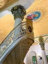 Low angle view of the interior inside orthodox church
