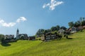 View at Haslen, a typical village in Appenzellerland  in green, mountainous landscape, Switzerland Royalty Free Stock Photo