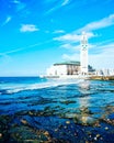 Hassan II Mosque,Blue beach