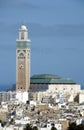Hassan II mosque cityscape view casablanca morocco Royalty Free Stock Photo