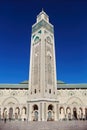 Hassan II Mosque in Morocco, Casablanca. The landmark of the city, the tower. Tourist spot
