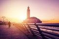 Hassan II mosque from the walk alley - Casablanca - Morocco