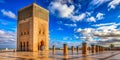 Hassan tower and mausoleum of Mohammed V Rabat Generative By AI