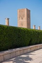 Hassan tower, 12th century minaret with ruins of the greatest mosque in the world, Rabat, Morocco