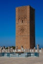 The Hassan Tower at the unfinished Mosque in Rabat, Morocco