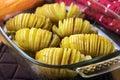 Hasselback potaoes Royalty Free Stock Photo