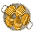 Hasselback potato traditional food vector Royalty Free Stock Photo