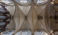 Hasselt, Limburg, Belgium - Ceiling of the gothic Saint Quentin cathedral
