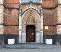 Hasselt, Limburg, Belgium - Entrance and facade of the Saint Quentin cathedral