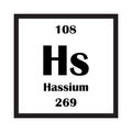 Hassium chemical element icon Royalty Free Stock Photo