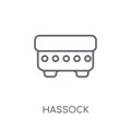 hassock linear icon. Modern outline hassock logo concept on whit Royalty Free Stock Photo