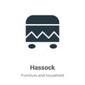 Hassock vector icon on white background. Flat vector hassock icon symbol sign from modern furniture and household collection for Royalty Free Stock Photo