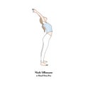 Hasta Uttanasana or Raised Arms Pose. Vector