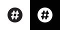 Hastag icon Isolated flat vector in outline Royalty Free Stock Photo