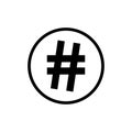 hastag icon Royalty Free Stock Photo
